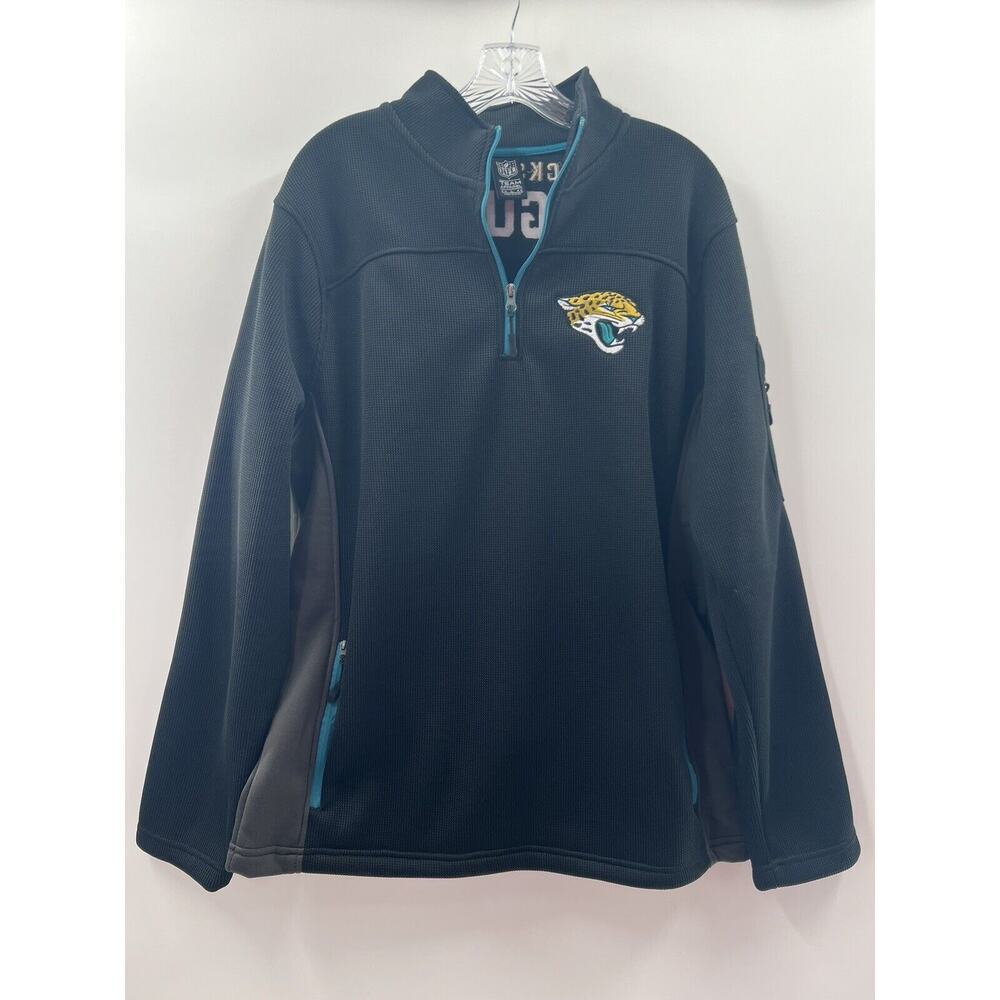 NFL Jacksonville Jaguars Men’s 1/4 Zip Pullover Embroidered Back Size L NWT